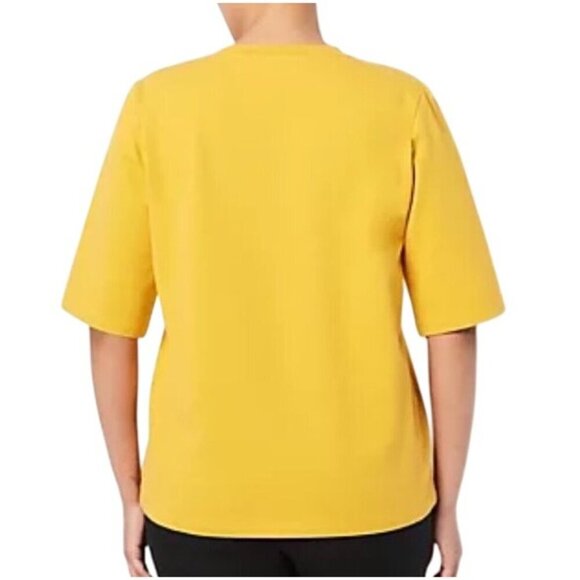 J Jason Wu French Terry Short Sleeve Sweatshirt top with Embroidery women’s 1X - Picture 2 of 10